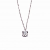 Κολιέ μονόπετρο Κ18 natural diamond